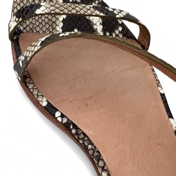 Madewell Sandals Heidi Slingback Snake Print Pattern, size 8.5 - Picture 9 of 10